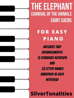 cover image of The Elephant Carnival of the Animals Easy Piano Sheet Music Combo